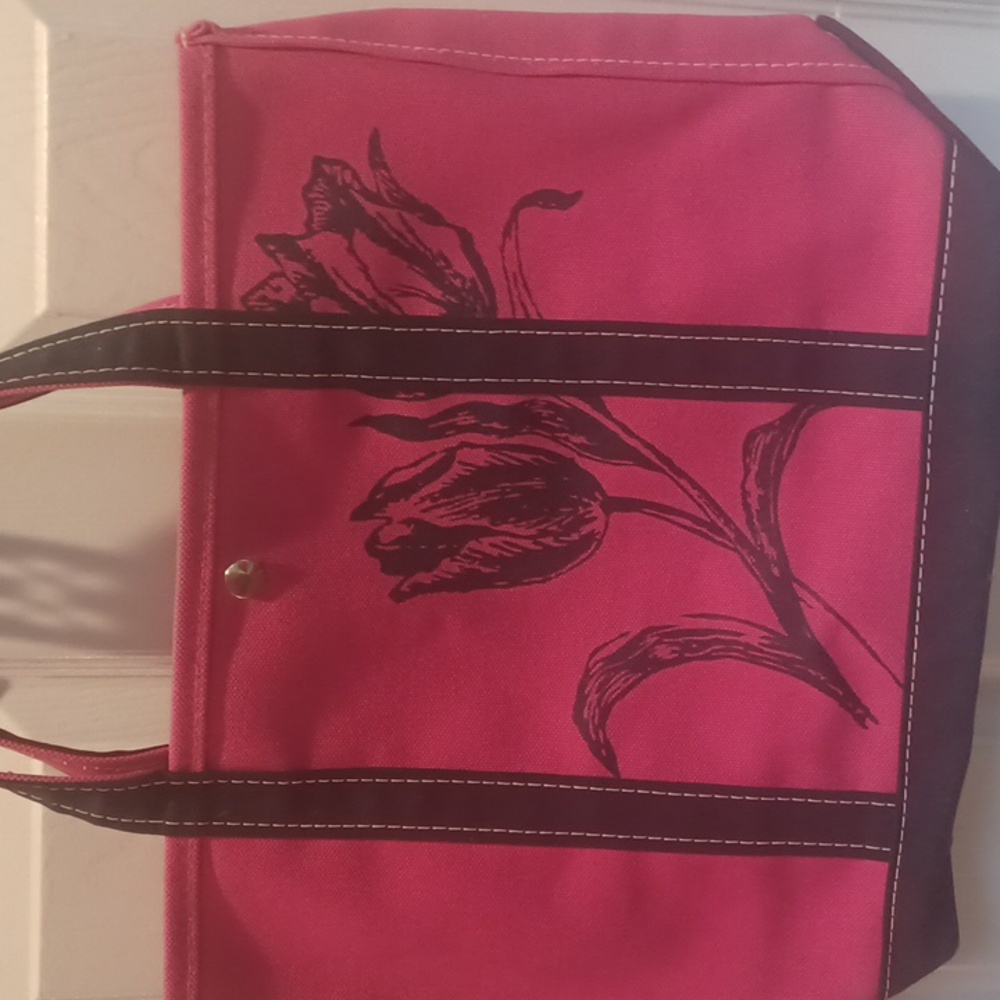 LL Bean Boat & Tote Tulip Tote NWOT